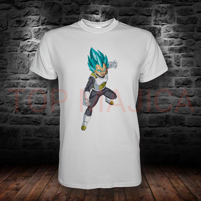 dragonball vegeta majica Vegeta Super Saiyan Blue – Borbeni stav u Whis oklopu majica dragonball vegeta majica