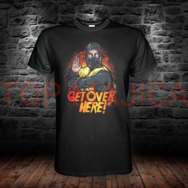 Mortal Kombat get over here majica crna