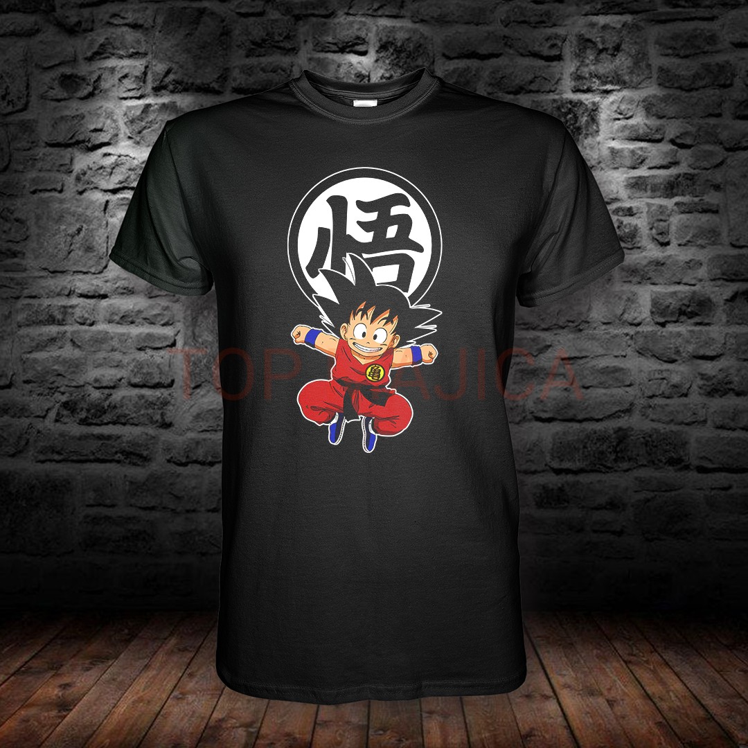 goku kid crna majica Kid Goku Dragon Ball – Mali heroj ispred "Go" kandžija goku kid crna majica