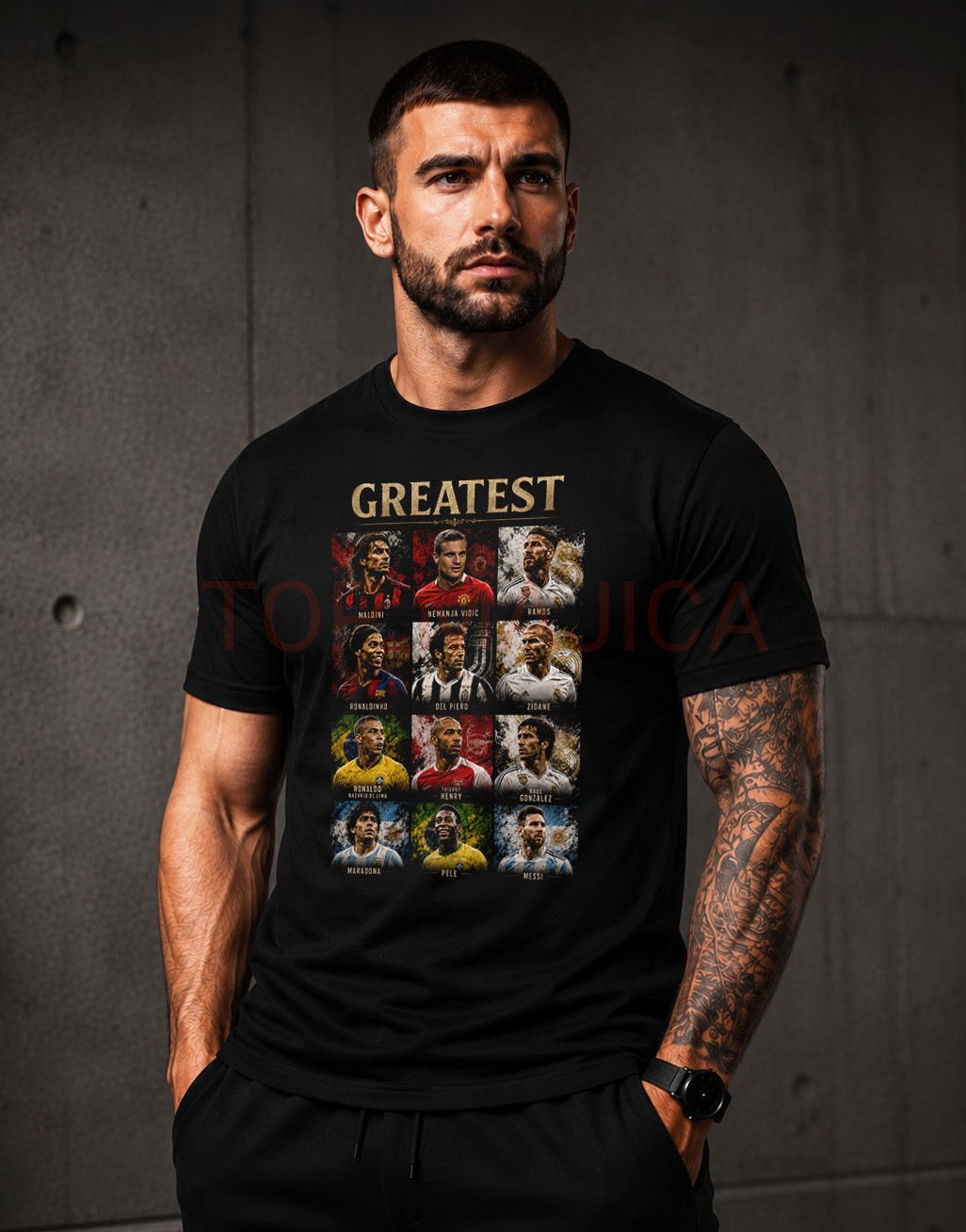 Football Greatest - Majica crna greatest majica crna