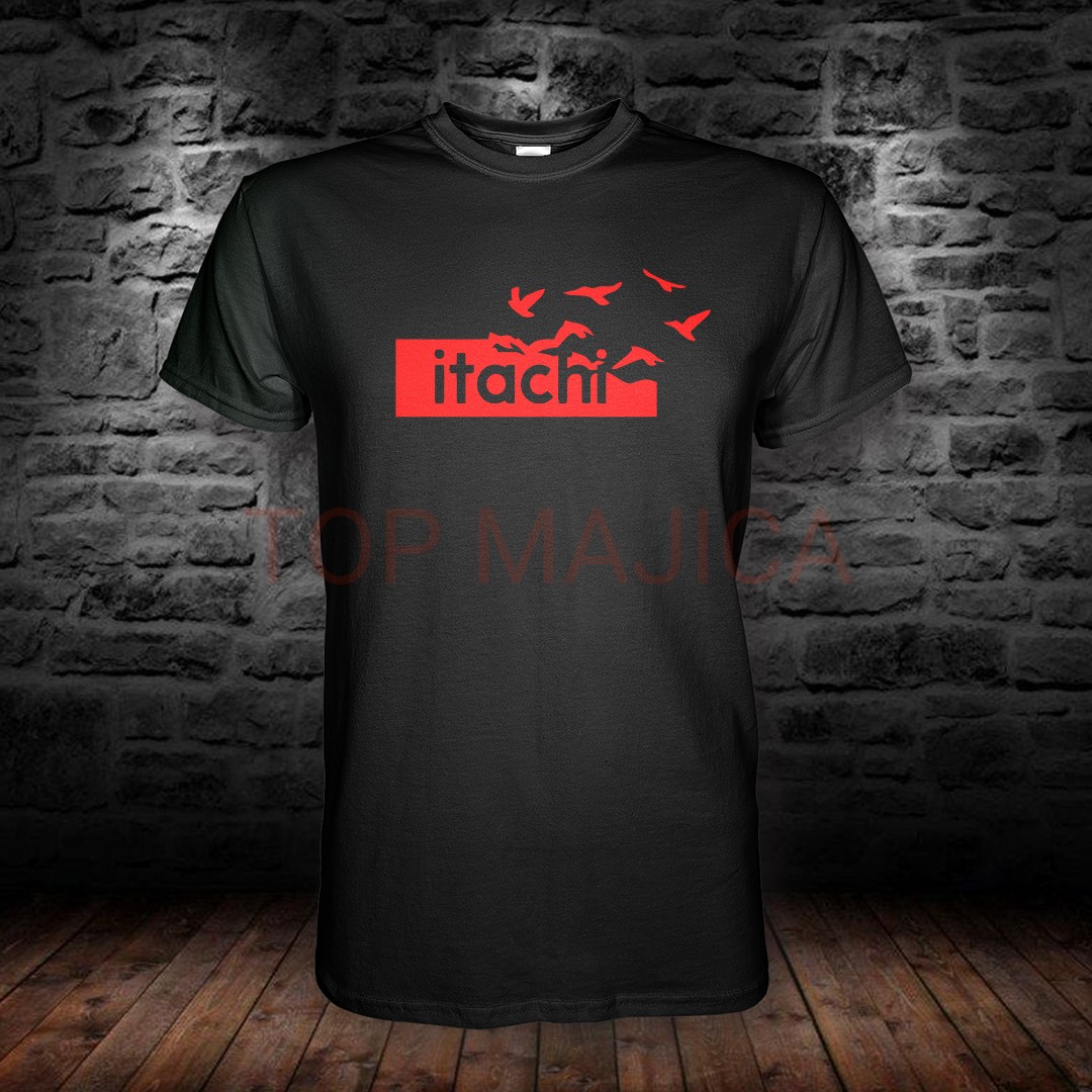 itachi crna top majica Itachi Uchiha Naruto – Sa siluetama ptica majica itachi crna top majica