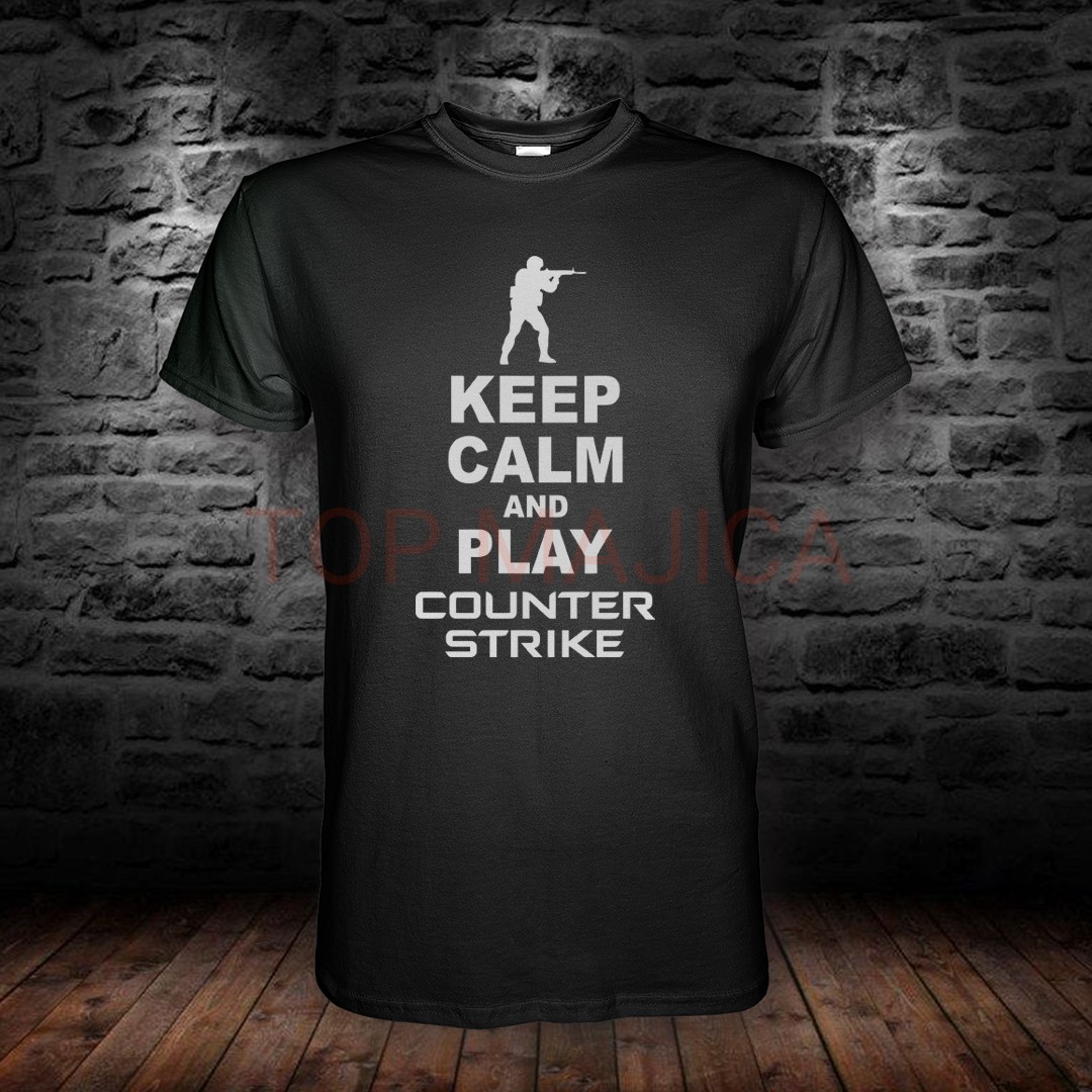 keep calm cs crna Keep Calm and Play Counter Strike - Majica keep calm cs crna