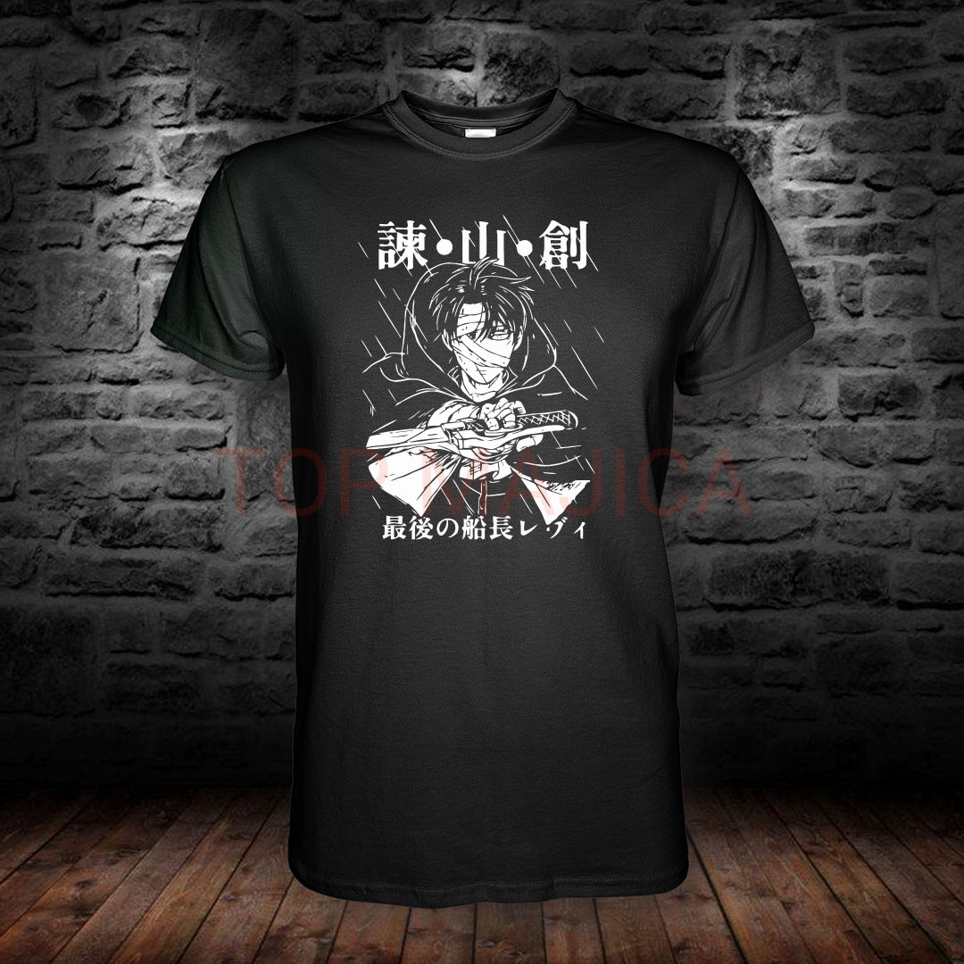 Levi Ackerman Attack on Titan – Povređeni kapetan na kiši majica levi ackerman majica