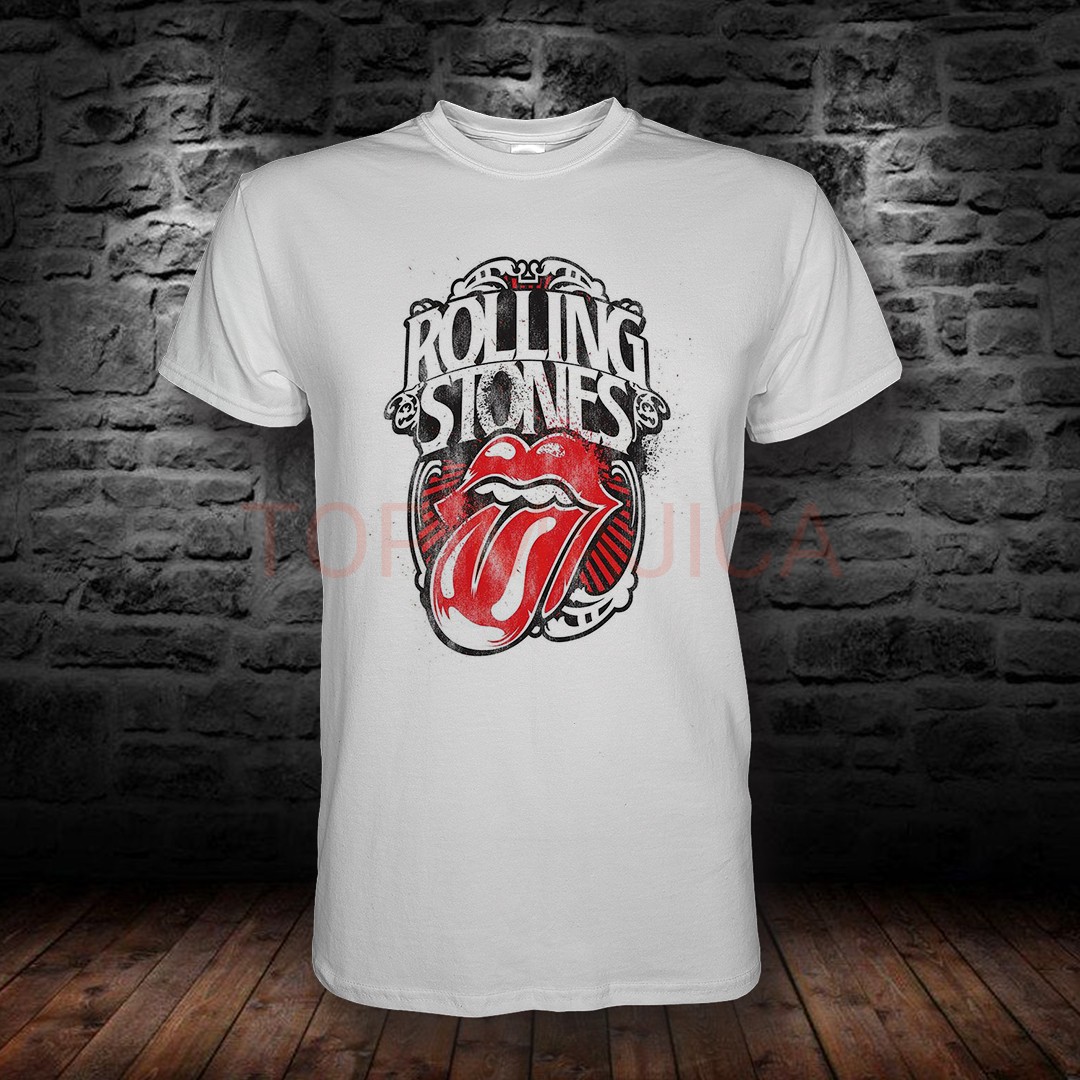 rolling stones retro bela Rolling Stones retro majica rolling stones retro bela