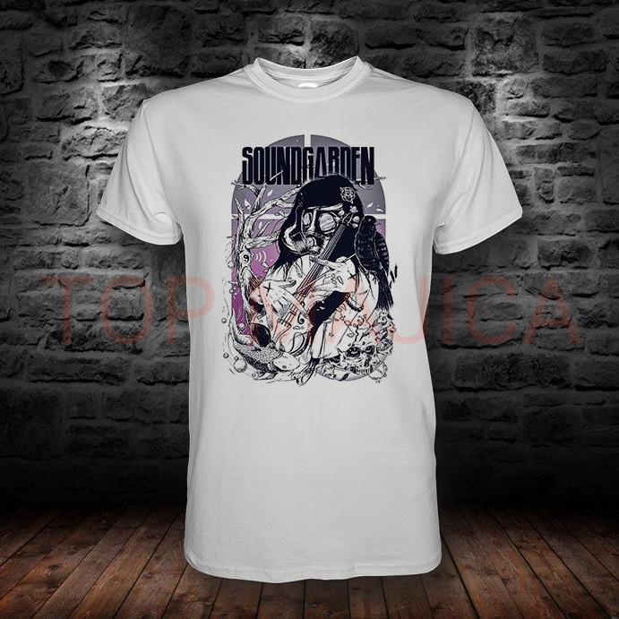 Soundgarden bela majica soundgarden top art majica