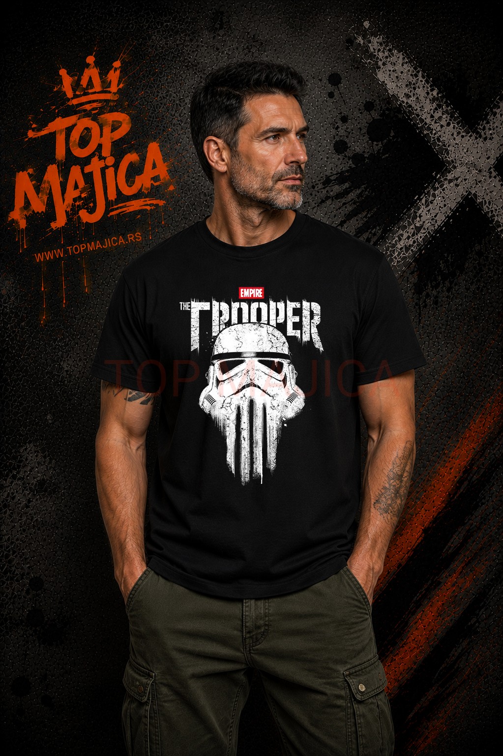 Star Wars Trooper Punisher - Majica star wars trooper punisher majica crna