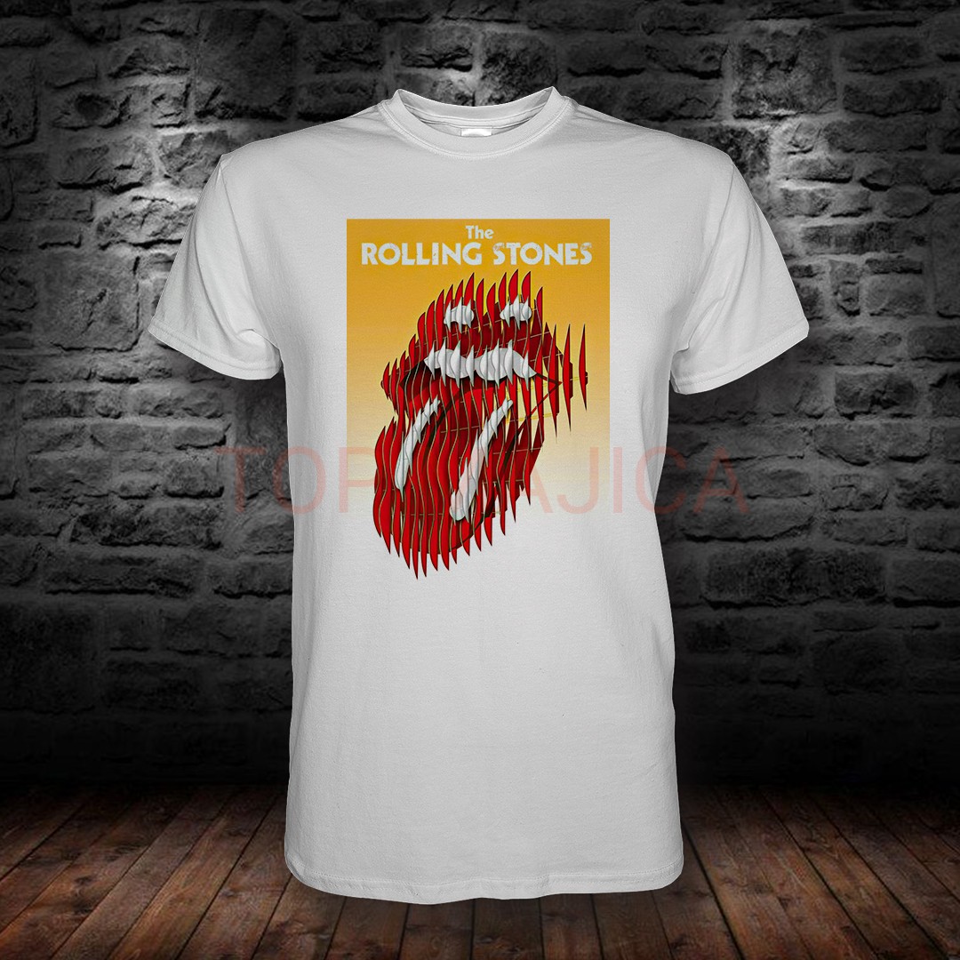 the rolling stones art The Rolling Stones art majica bela the rolling stones art