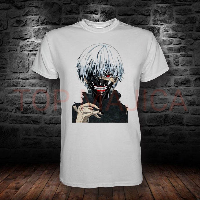 Ken Kaneki Tokyo Ghoul – Krckanje prsta i kultna kožna maska majica tokyo ghoul bela