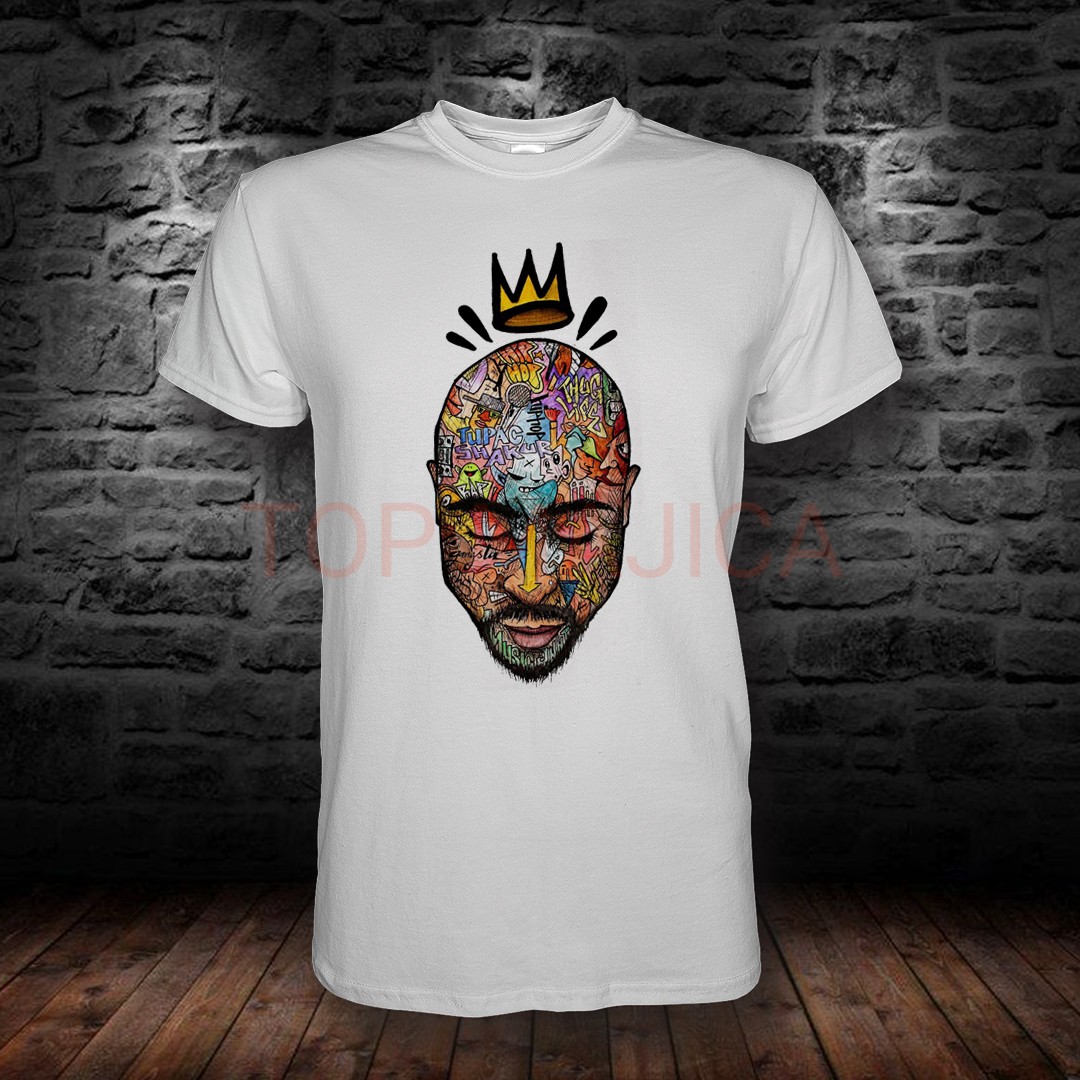Tupac - 2Pac grafit majica bela tupac grafit majica