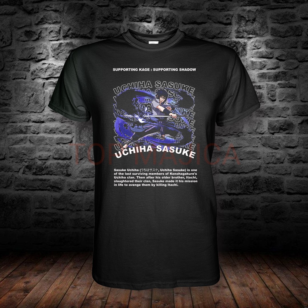Sasuke Uchiha Naruto – Supporting Kage i biografski tekst sa Susanoo munjama majica uchiha razno 4