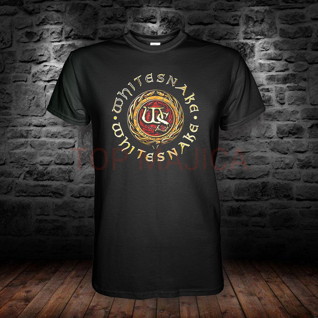 whitesnake crna majica logo White Snake majica crna whitesnake crna majica logo