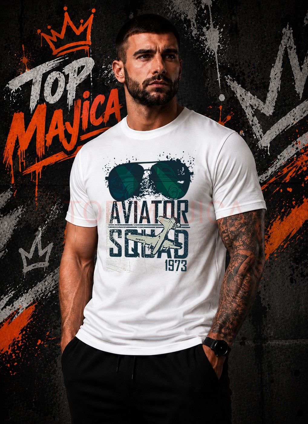 Aviator squad majica bela Aviator Squad majica bela