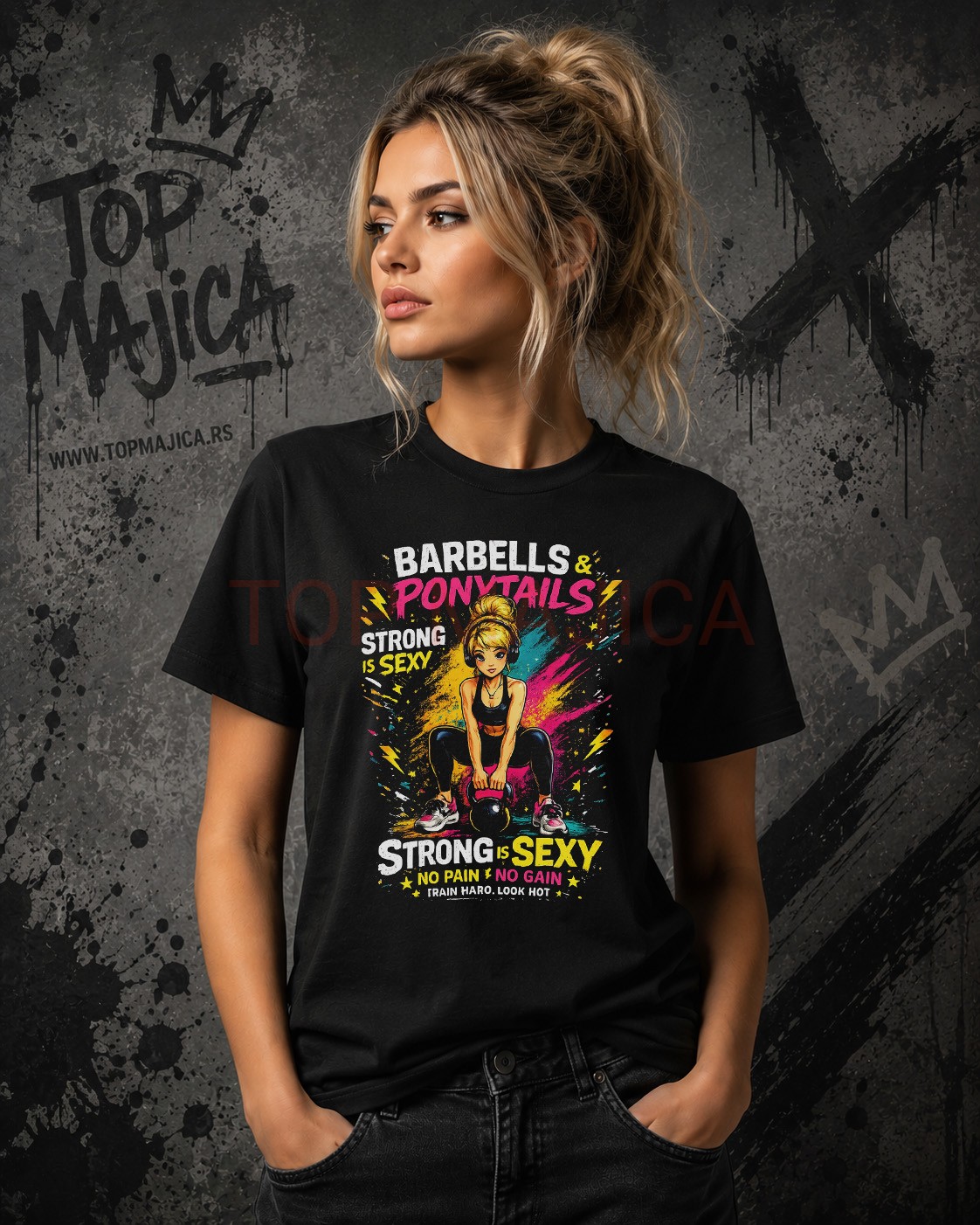 Barbells strong is sexy majica Barbells strong is sexy majica
