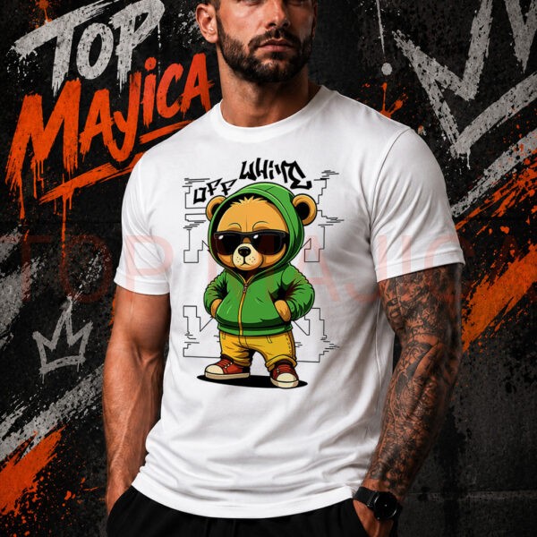 Bear off white casual - Majica bela