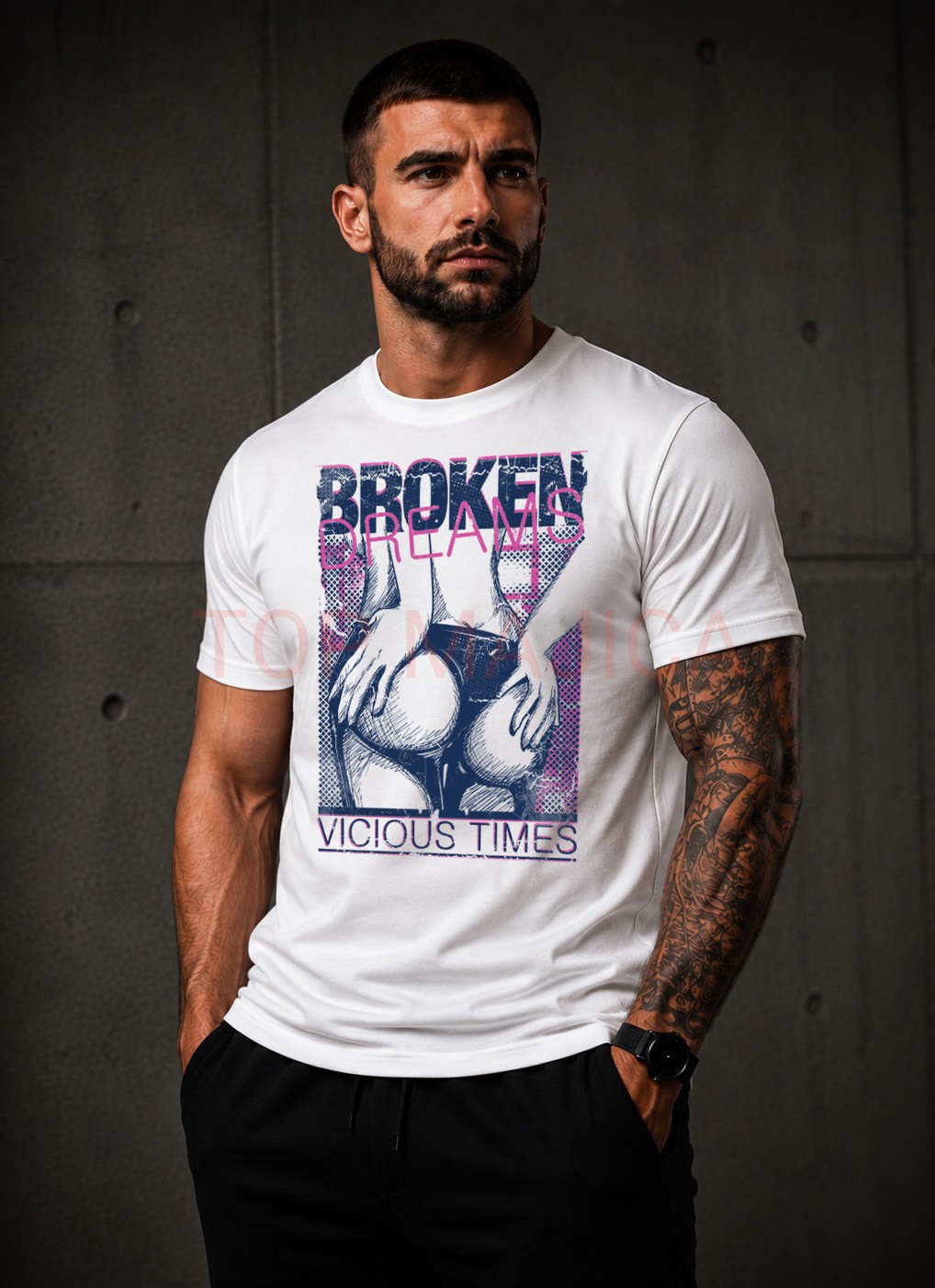 Broken majica Broken majica bela Broken majica