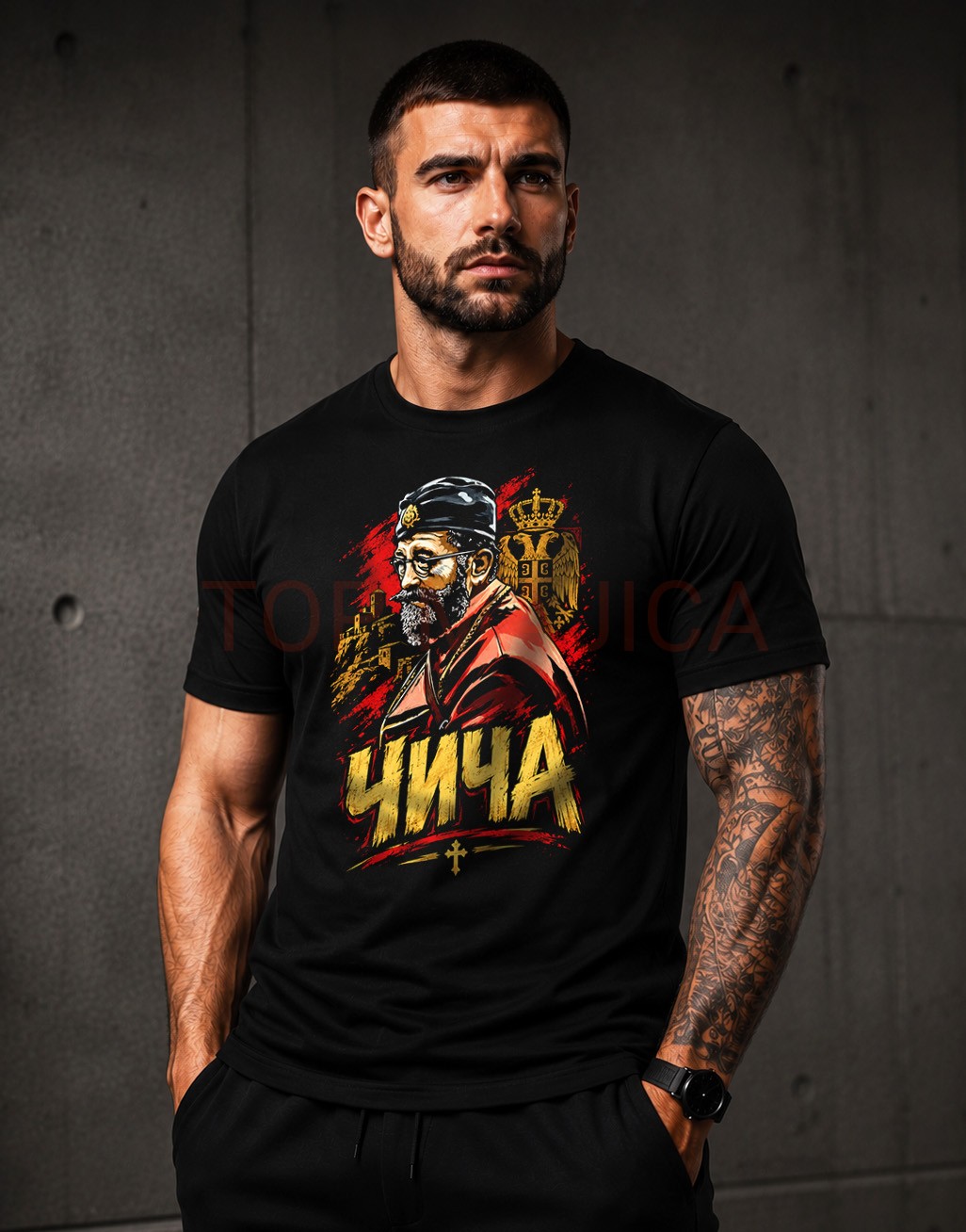 Cica Draza top majica Cica Draza Mihailovic - Majica top crna Cica Draza top majica