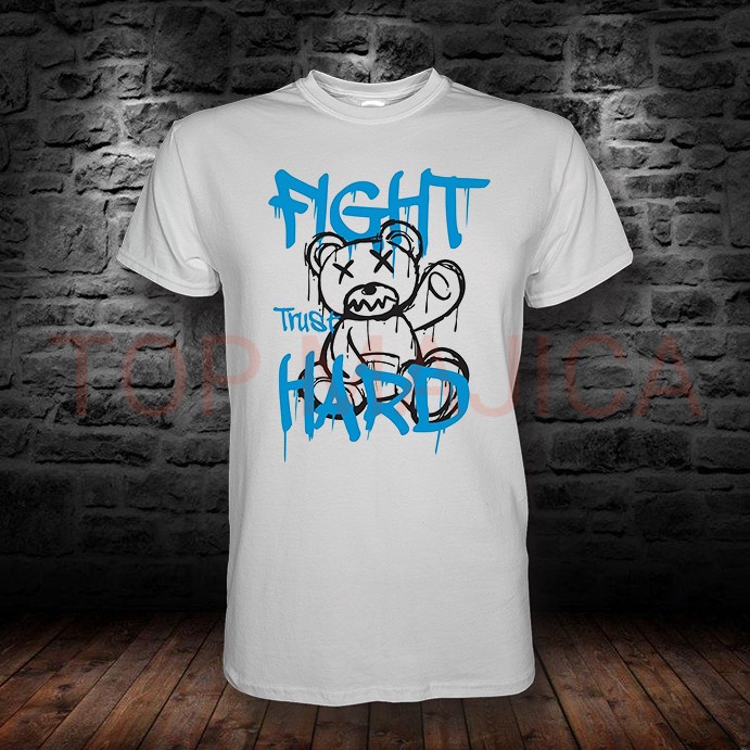 Fight trust hard Fight trust hard - Majica bela Fight trust hard