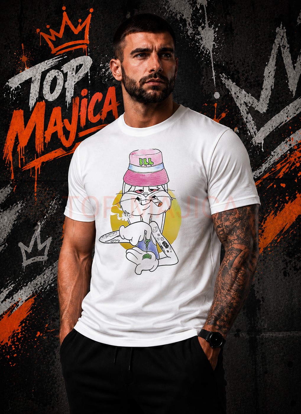 Gandza Bunny majica bela Gandza Bunny majica bela Gandza Bunny majica bela
