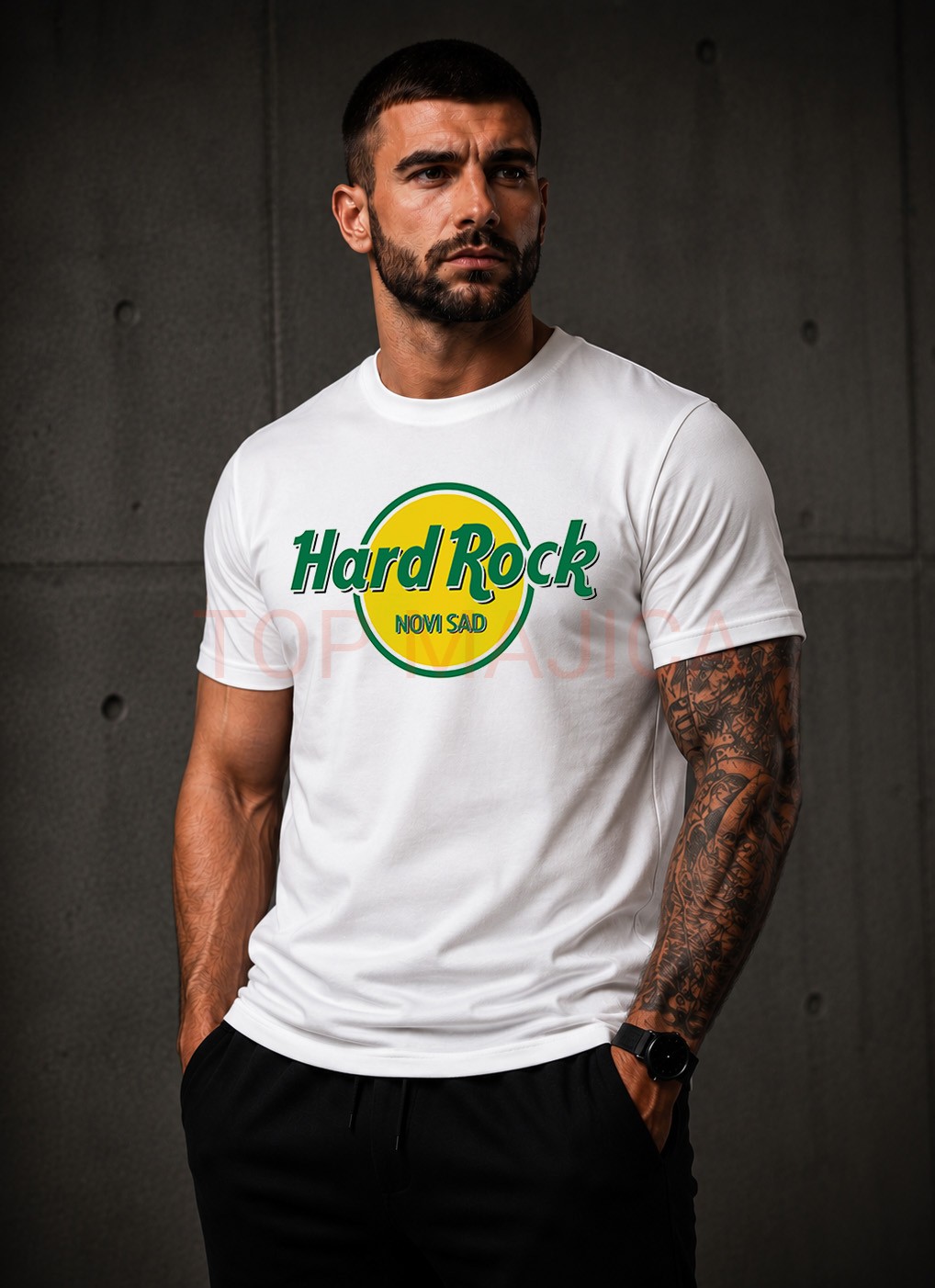 Hard Rock Novi Sad majica Hard Rock Novi Sad - Majica bela Hard Rock Novi Sad majica