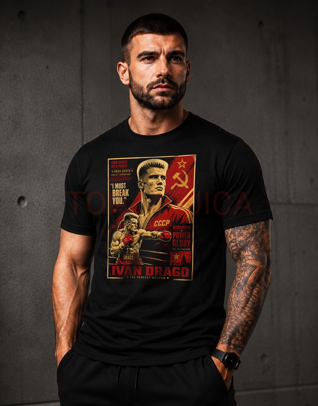 Ivan Drago majica crna Ivan Drago majica Ivan Drago majica crna