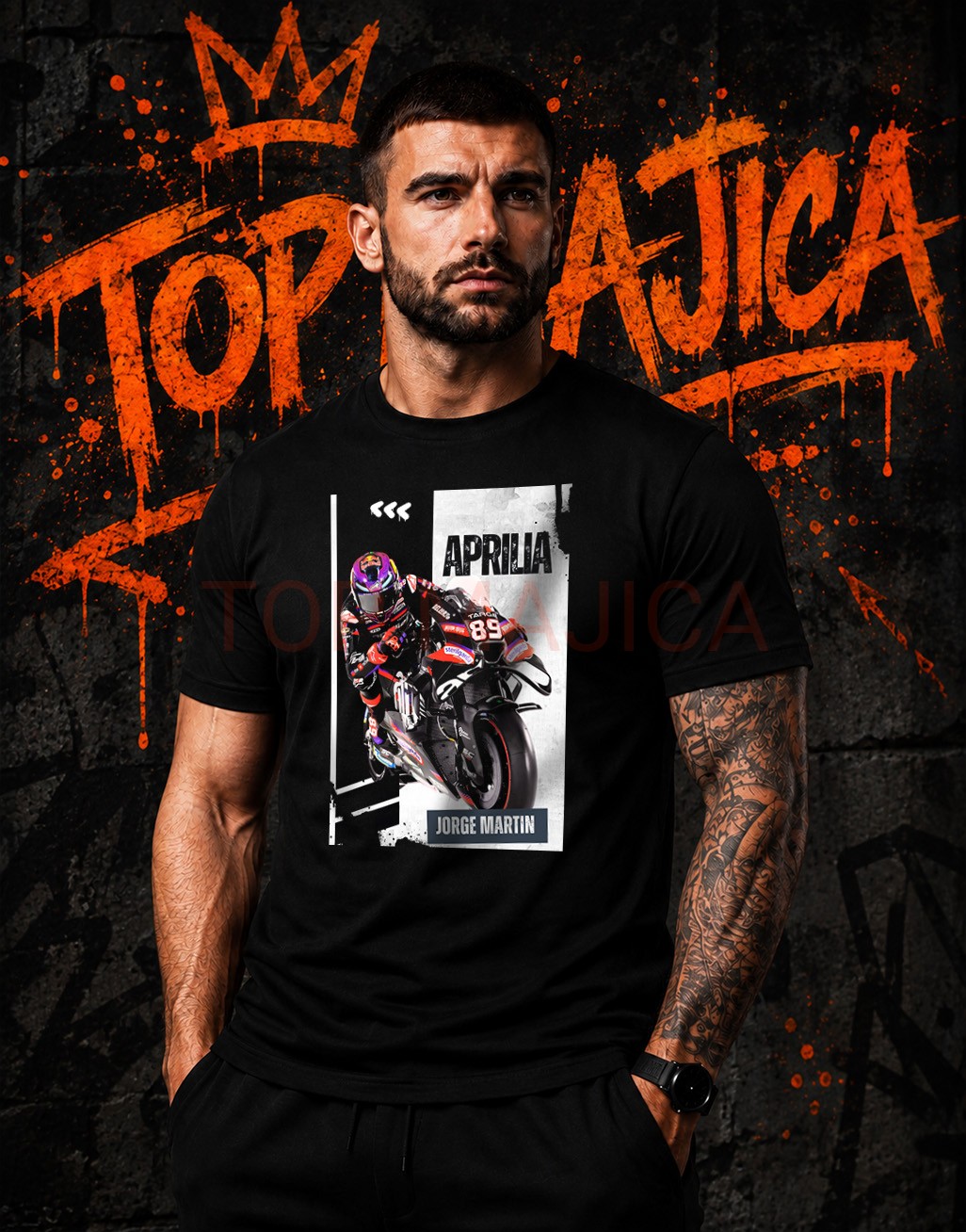 Jorge Martin Aprilia majica crna Jorge Martin Aprilia - Majica crna MOTO GP Jorge Martin Aprilia majica crna
