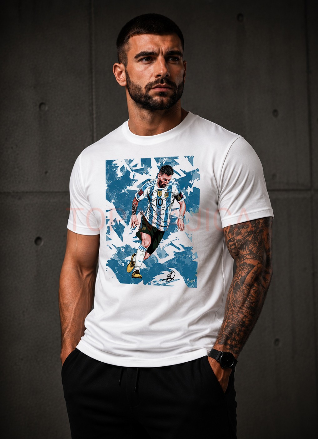 Lionel Messi Argentina majica Lionel Messi Argentina top bela majica Lionel Messi Argentina majica