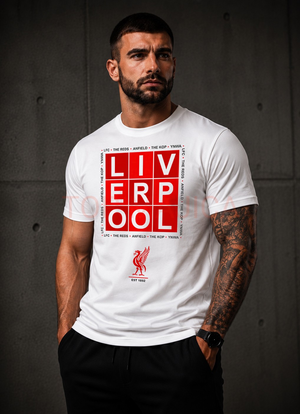 Liverpool Reds majica bela Liverpool Reds majica bela Liverpool Reds majica bela