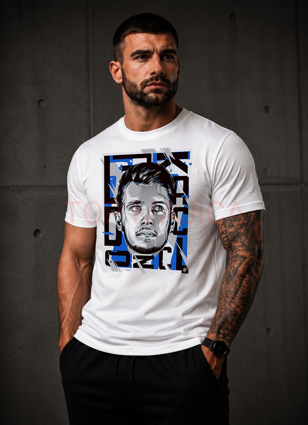Luka Doncic majica Luka Doncic majica bela