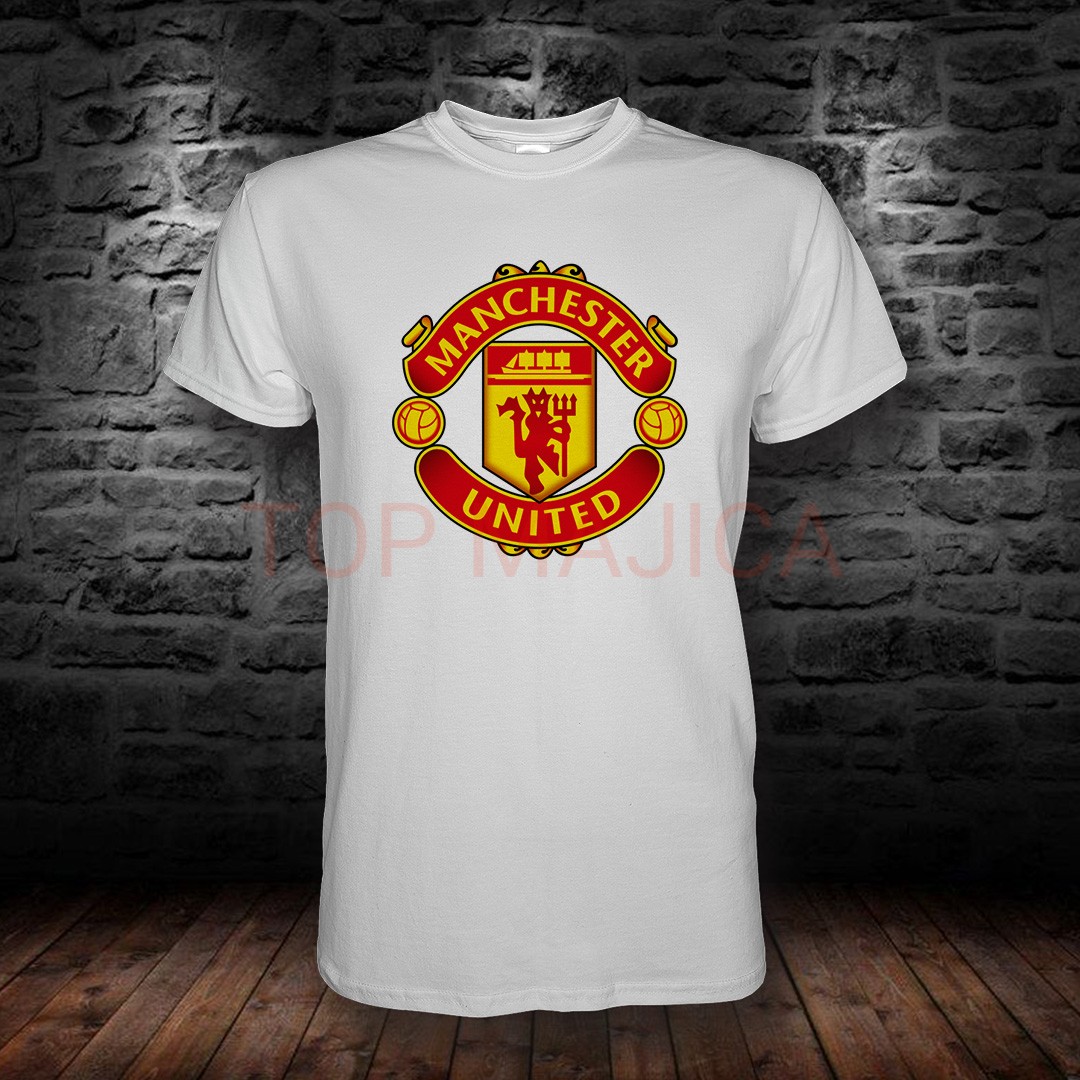 Manchester United Grb - Majica bela MANCHESTER UNITED BELA MAJICA