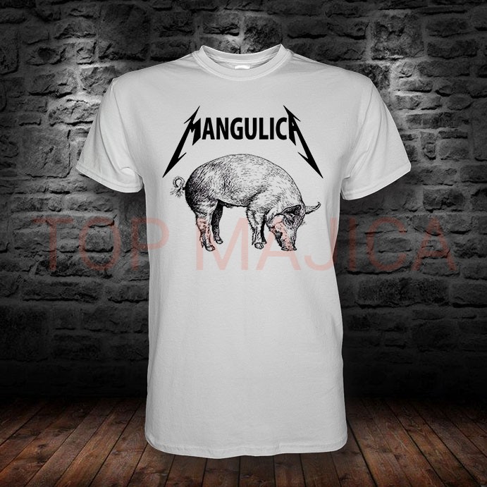 Mangulica bela Mangulica ( Metallica font ) - Majica bela Mangulica bela