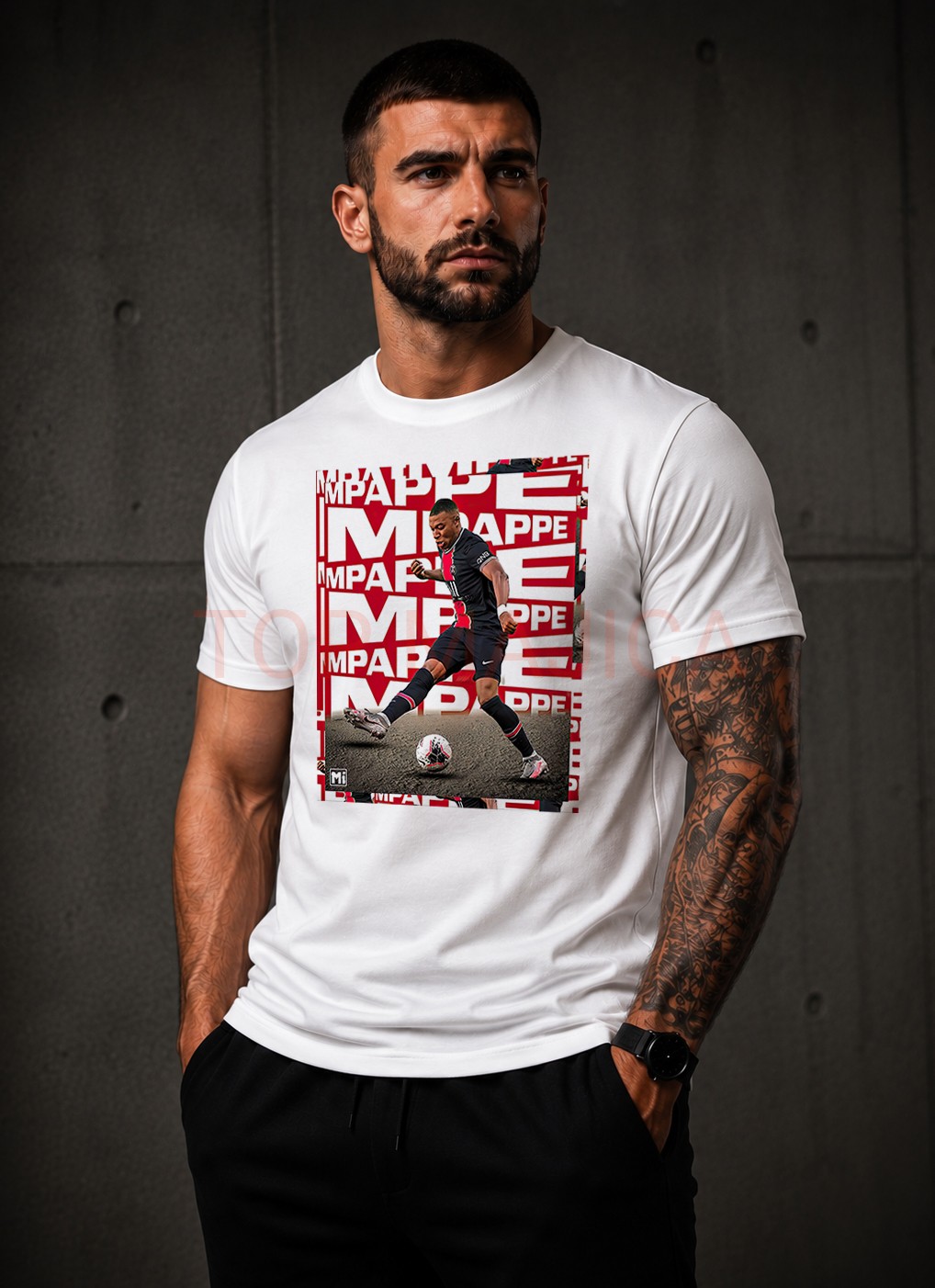 Mbappe top majica Kylian Mbappe majica bela art Mbappe top majica