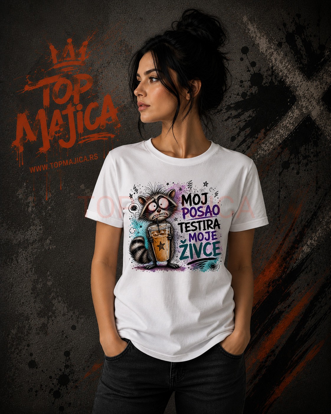 Moj posao testira moje zivce majica Moj posao testira moje zivce - Majica Moj posao testira moje zivce majica