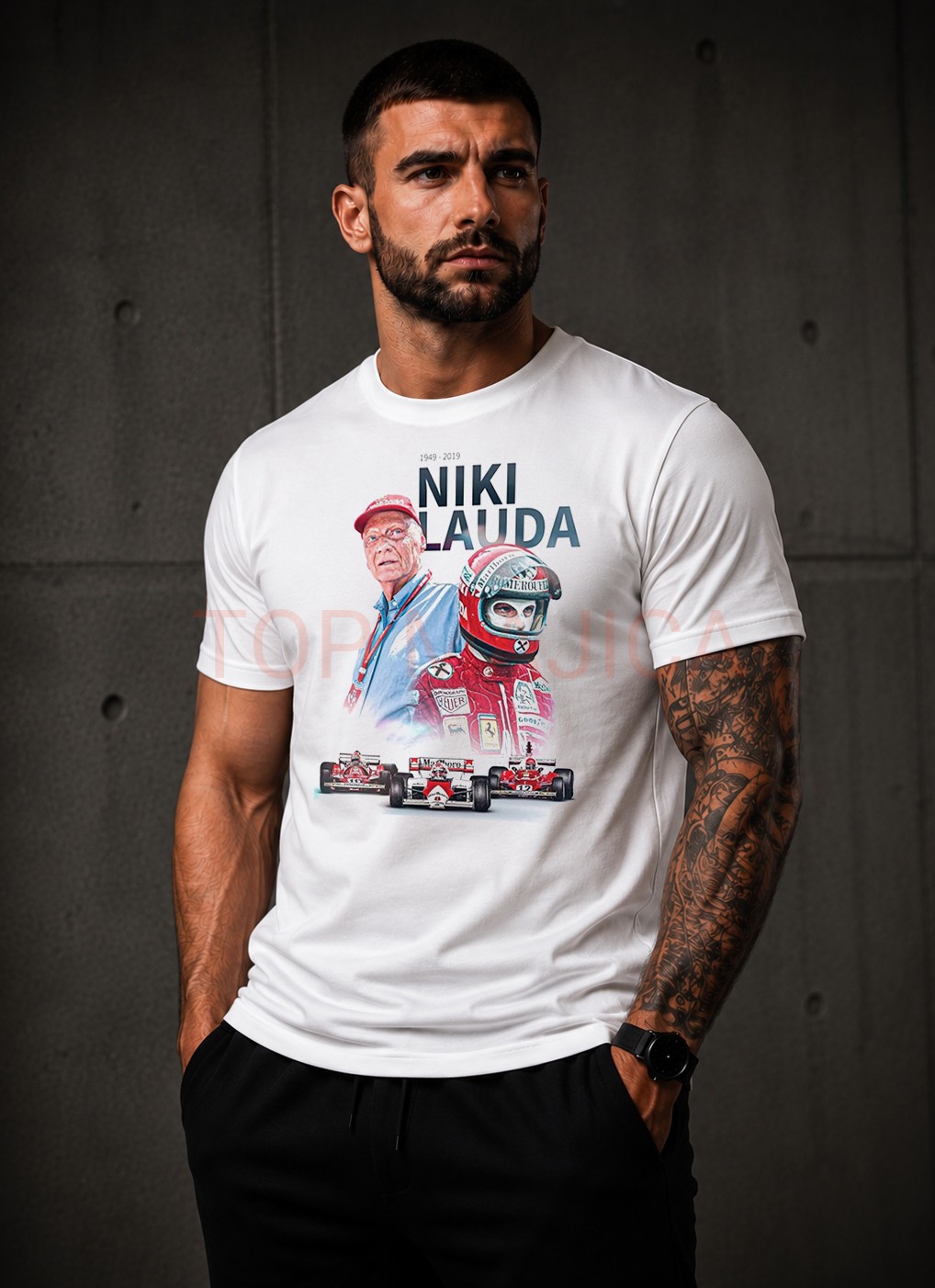 Niki Lauda Formula 1 majica bela Niki Lauda Formula 1 - Majica bela Niki Lauda Formula 1 majica bela