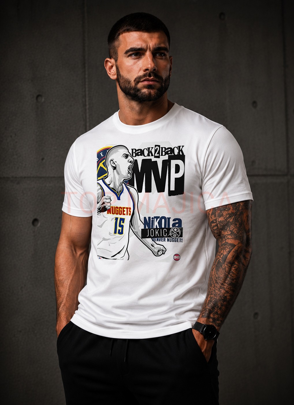 Nikola Jokic MVP majica bela Nikola Jokic MVP majica bela Nikola Jokic MVP majica bela