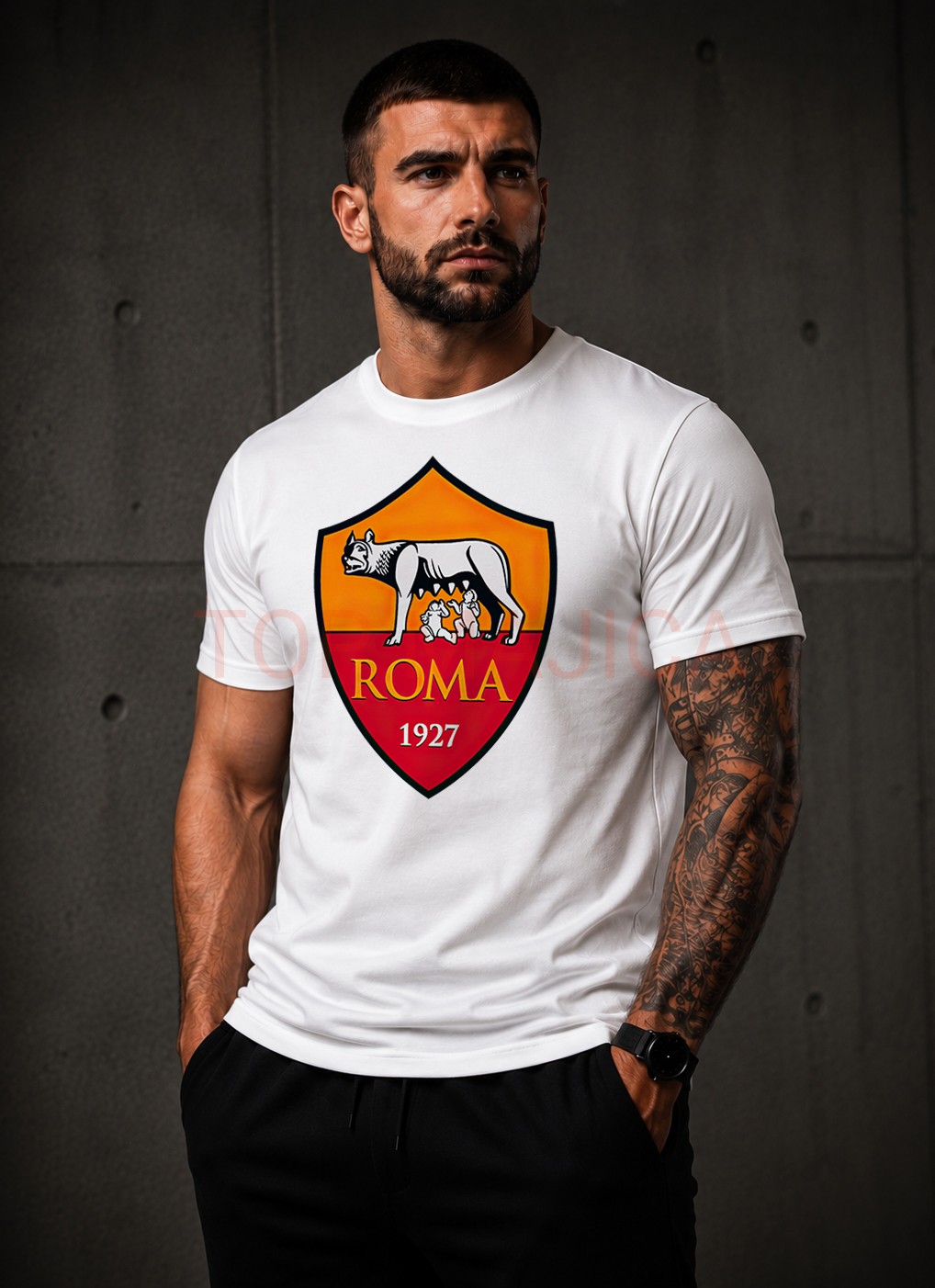 Roma FC majica bela Roma FC - Majica Roma FC majica bela