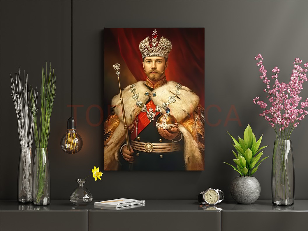 Mock up poster frame in children room,kids room,nursery mockup,b Ruski car Nikolaj II Aleksandrovič - Slika Ruski car Nikolaj II aleksandrovic slika