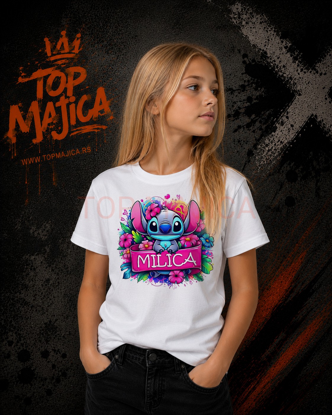 STITICH PLUS IME DETETA Stitch majica sa imenom deteta po zelji STITICH PLUS IME DETETA