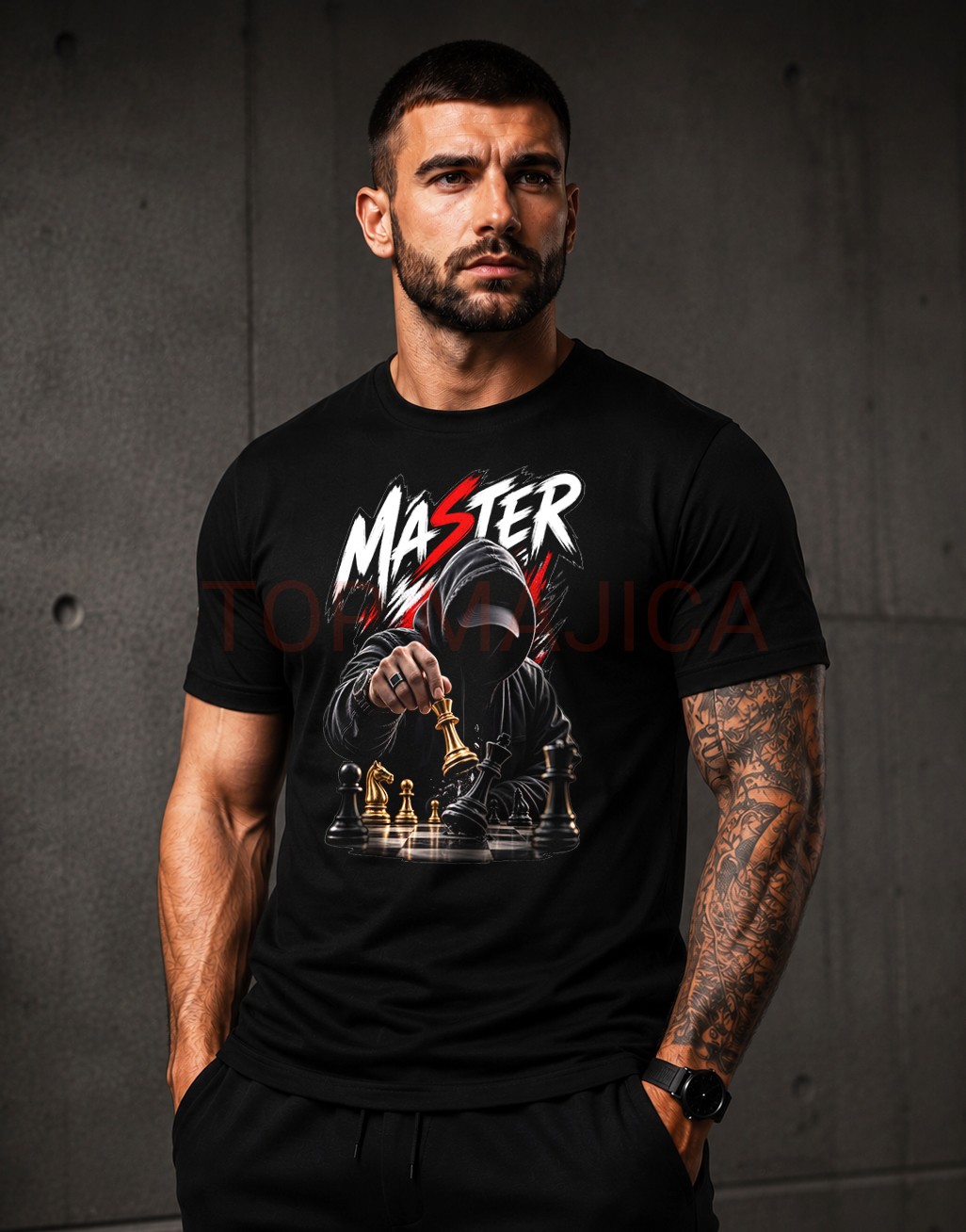 Sah master - Majica za sahiste Sah master majica crna