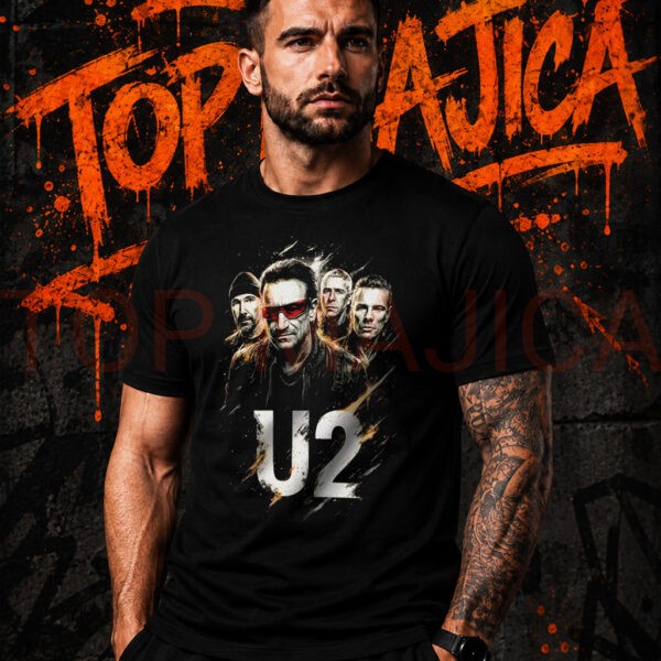 U2 art top majica crna
