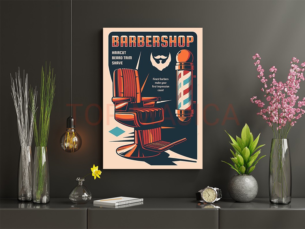 Barber slika za muski frizerski salon model 3 barber 7s