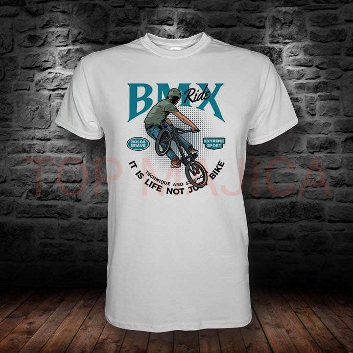 bmx BMX majica bela za bicikliste bmx