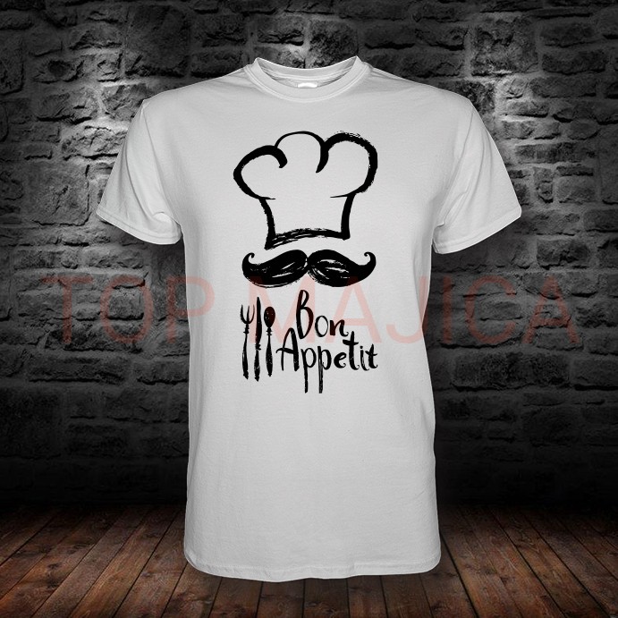 Bon Appetit - Majica bela za kuvare bon appetit bela majica