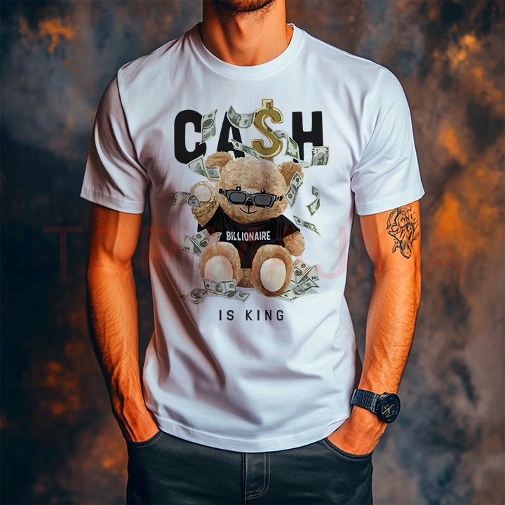 Cash Billionare - majica bela cash billionare majica bela