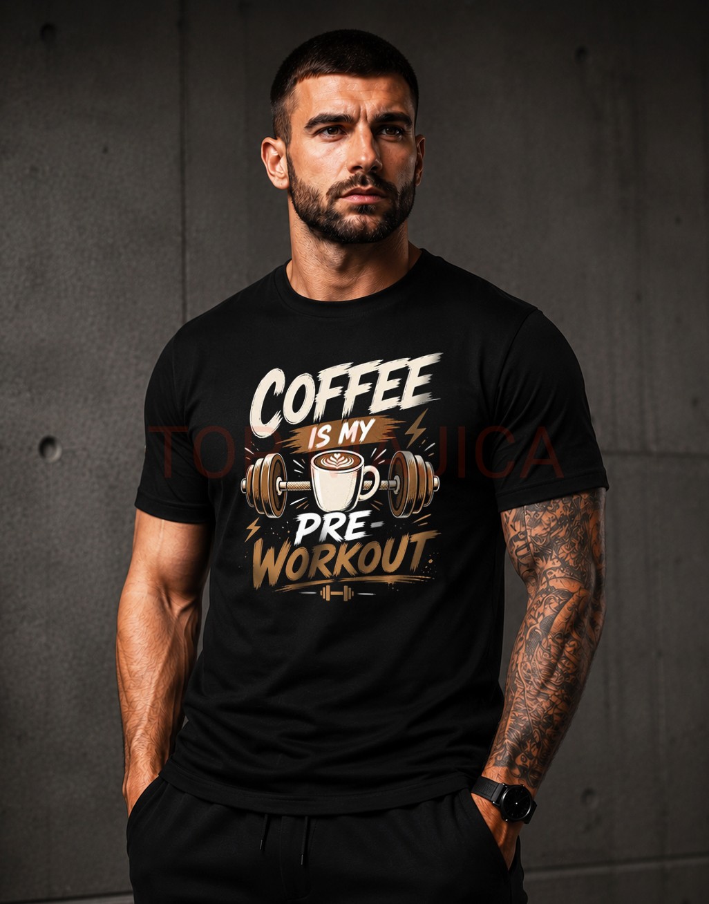 coffee is my preworkout majica crna Coffee is my preworkout - Majica crna coffee is my preworkout majica crna
