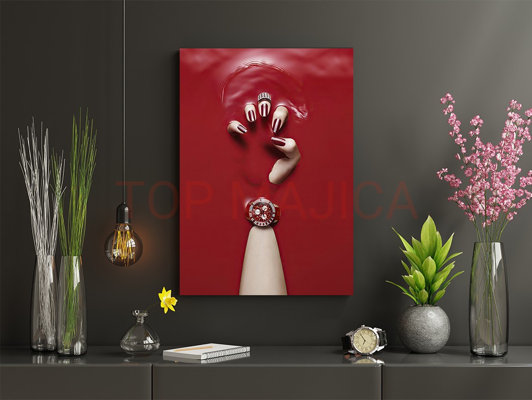Mock up poster frame in children room,kids room,nursery mockup,b Crveni nokti art slika za salone crveni nokti md