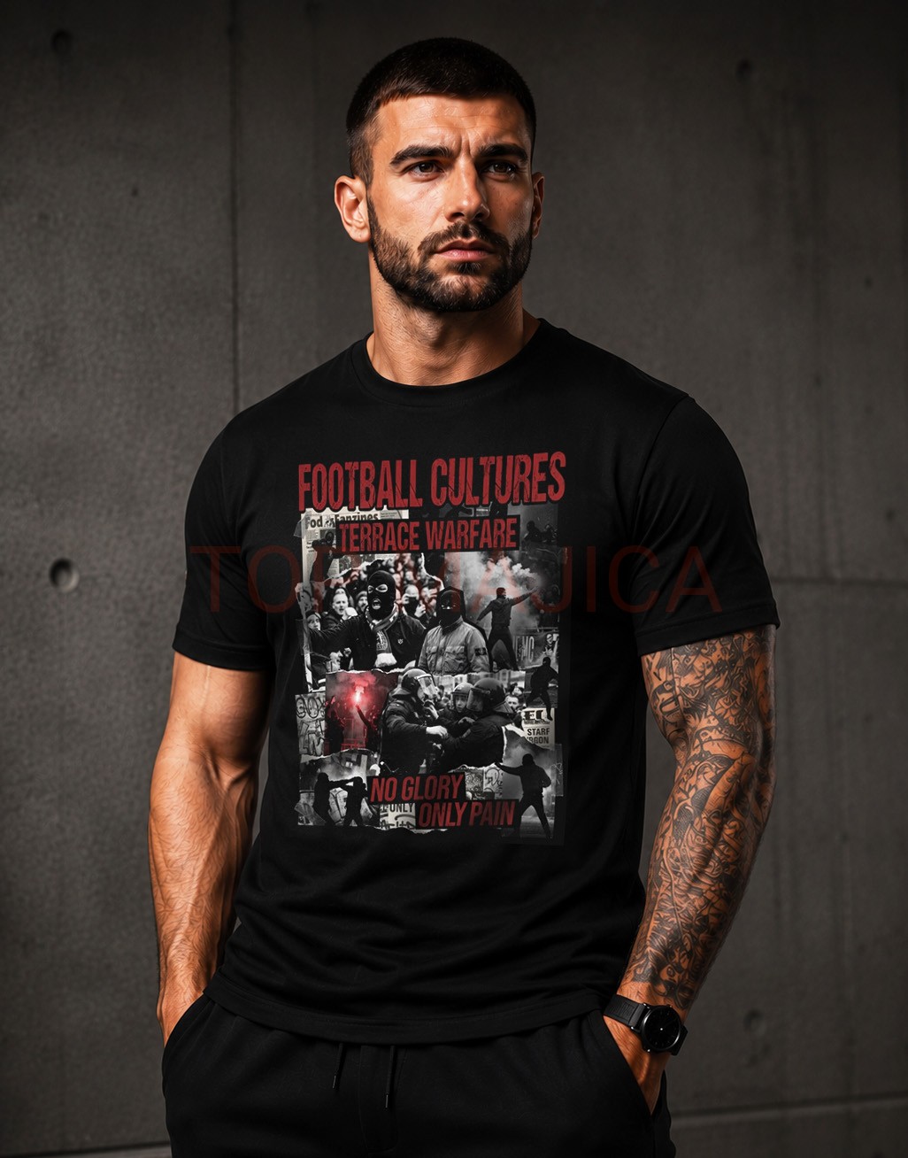 football Cultures majica crna Football Cultures - Majica crna football Cultures majica crna
