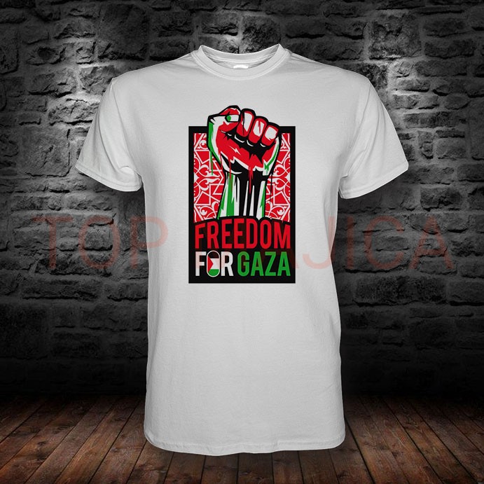 freedom for gaza majica Freedom for Gaza - Majica bela freedom for gaza majica