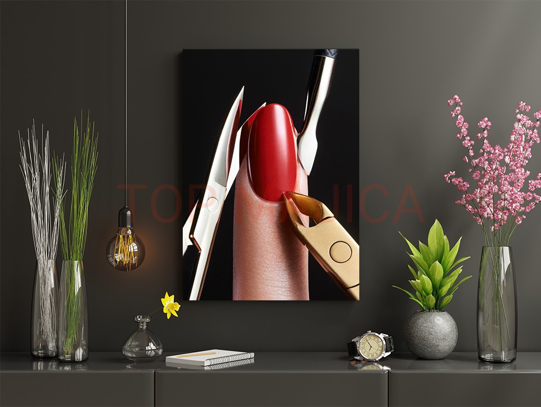 Mock up poster frame in children room,kids room,nursery mockup,b Manikir slika za salone manikiri black