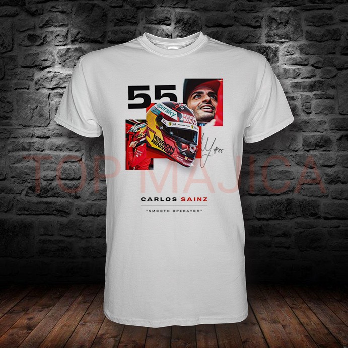 Carlos Sainz 55 – Formula 1 - Majica bela sainz 55