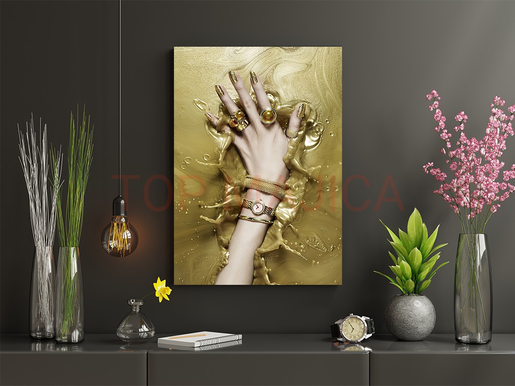 Mock up poster frame in children room,kids room,nursery mockup,b Zlatni nokti art slika za salone zlatni nokti md